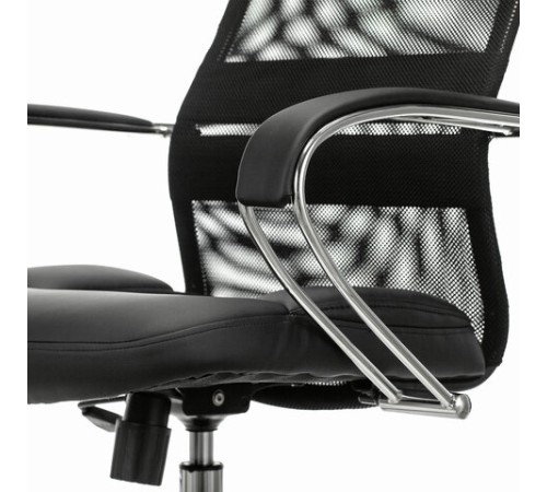 Кресло офисное BRABIX PREMIUM "Stalker EX-608 CH", хром, ткань-сетка/кожзам, черное, 532091 Кресло офисное BRABIX PREMIUM "Stalker EX-608 CH", хром, ткань-сетка/кожзам, черное, 532091