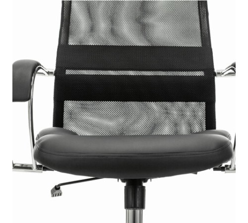 Кресло офисное BRABIX PREMIUM "Stalker EX-608 CH", хром, ткань-сетка/кожзам, черное, 532091 Кресло офисное BRABIX PREMIUM "Stalker EX-608 CH", хром, ткань-сетка/кожзам, черное, 532091