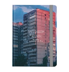 Скетчбук, белая бумага 80 г/м2, 145х203 мм, 80 л., резинка, твердый, BRAUBERG ART, 