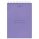 Скетчбук, белая бумага 100 г/м2, 140х201 мм, 60 л., гребень, жёсткая подложка, BRAUBERG ART, Minimal сиреневый, 116901