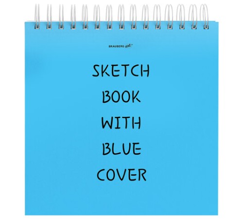 Скетчбук, белая бумага 120 г/м2, 190х190 мм, 80 л., гребень, жёсткая подложка, BRAUBERG ART, Ассорти Mood, 116905