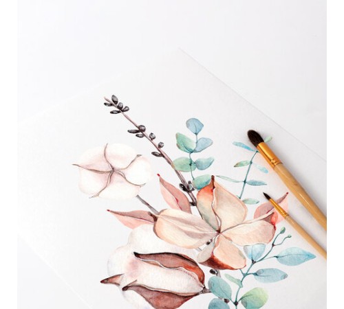 Бумага для смешанных техник (акварель/карандаш/пастель) MixMedia, 200 г/м2, А4, 20 л. в папке, BRAUBERG ART CLASSIC, 