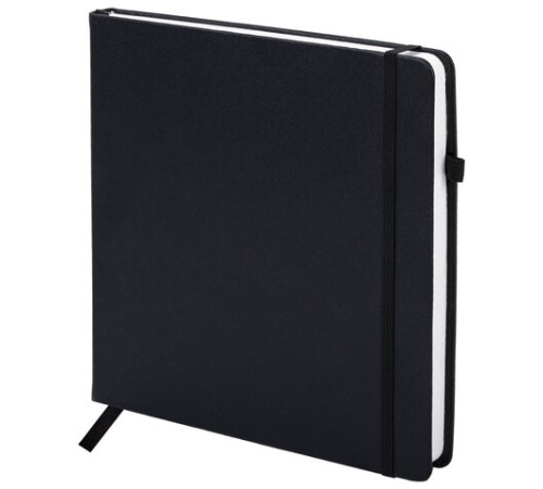 Скетчбук для смешанных техник MixMedia, 200 г/м2, 200х200 мм, 60 л., КОЖЗАМ, резинка, BRAUBERG ART CLASSIC, 116970