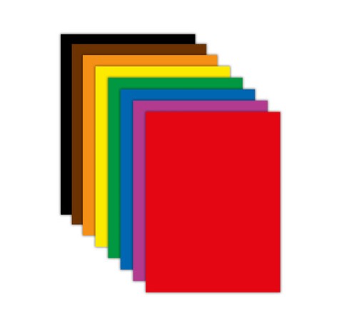 Цветная бумага А4 офсетная, 16 листов, 8 цветов, на скобе, кросс-серия 