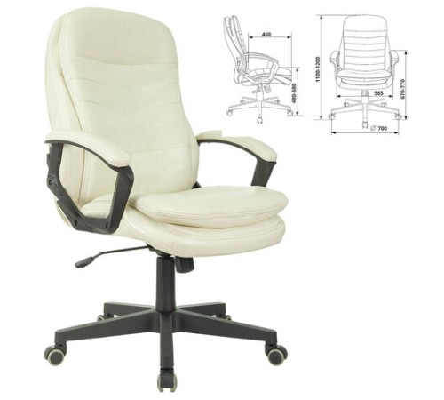 Кресло офисное BRABIX PREMIUM "Omega EX-589", экокожа, бежевое, 532095 Кресло офисное BRABIX PREMIUM "Omega EX-589", экокожа, бежевое, 532095