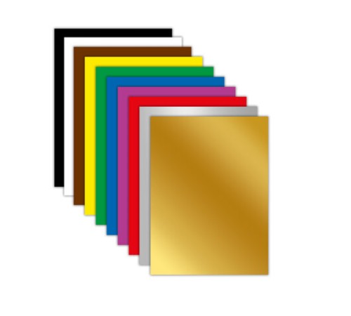 Картон цветной А4 МЕЛОВАННЫЙ ВОЛШЕБНЫЙ 10 листов, 10 цветов, кросс-серия 