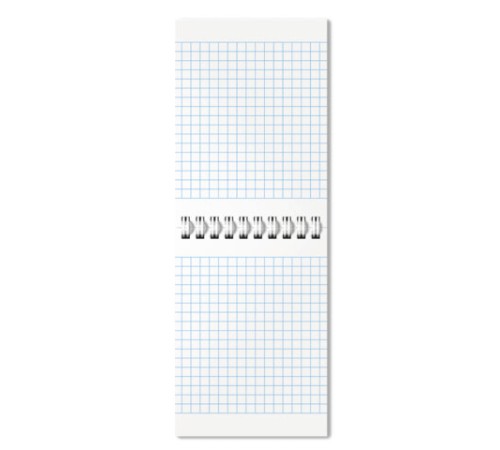 Блокнот МАЛЫЙ ФОРМАТ А7, 75х105 мм, 40 л., гребень, клетка, кросс-серия 