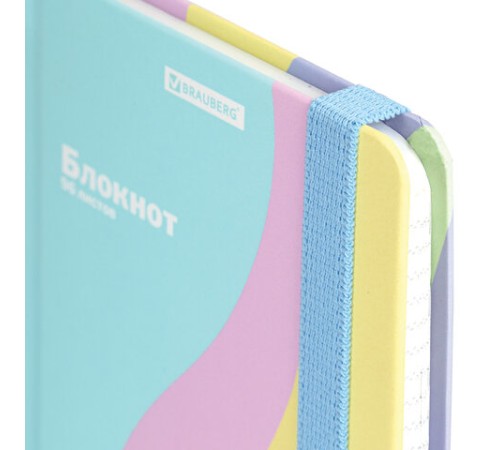 Блокнот с резинкой в клетку 96 л., МАЛЫЙ ФОРМАТ А6, 109х148 мм, BRAUBERG, кросс-серия 