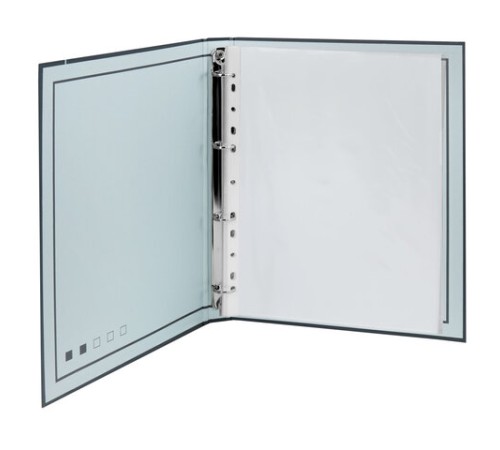 Папка-портфолио универсальная, 4 кольца, 20 файлов, 7БЦ матовая, BRAUBERG 