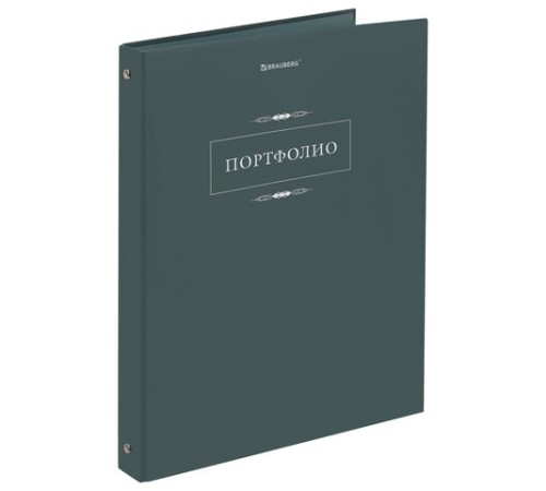 Папка-портфолио универсальная, 4 кольца, 20 файлов, 7БЦ матовая, BRAUBERG 