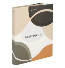 Папка-портфолио универсальная, 4 кольца, 20 файлов, 7БЦ матовая, BRAUBERG 