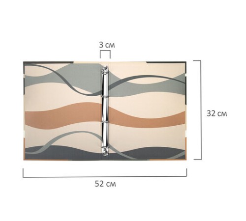 Папка-портфолио универсальная, 4 кольца, 20 файлов, 7БЦ матовая, BRAUBERG 