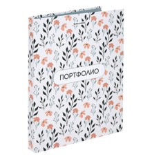 Папка-портфолио универсальная, 4 кольца, 20 файлов, 7БЦ матовая, BRAUBERG 