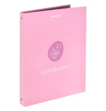 Папка-портфолио универсальная, 4 кольца, 20 файлов, 7БЦ матовая, BRAUBERG, 