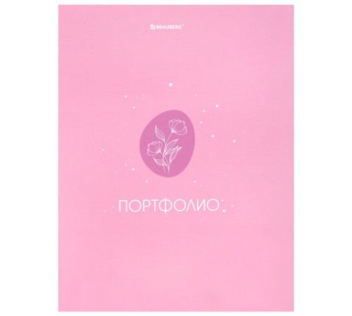Папка-портфолио универсальная, 4 кольца, 20 файлов, 7БЦ матовая, BRAUBERG, 