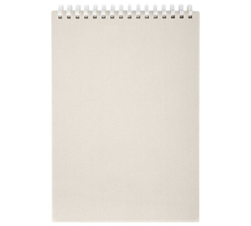Блокнот А5, 80 л., силиконовый гребень, обложка пластик, клетка, BRAUBERG, бежевый, 117559