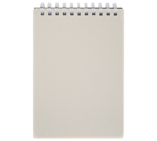 Блокнот МАЛЫЙ ФОРМАТ А6, 60 л., силиконовый гребень, обложка пластик, клетка, BRAUBERG, бежевый, 117563