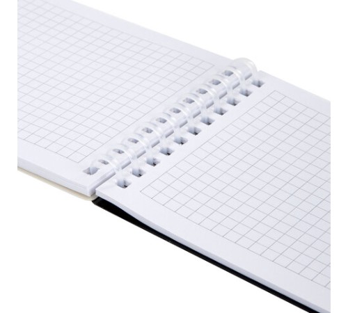 Блокнот МАЛЫЙ ФОРМАТ А6, 60 л., силиконовый гребень, обложка пластик, клетка, BRAUBERG, бежевый, 117563