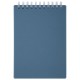 Блокнот МАЛЫЙ ФОРМАТ А6, 60 л., силиконовый гребень, обложка пластик, клетка, BRAUBERG, синий, 117565