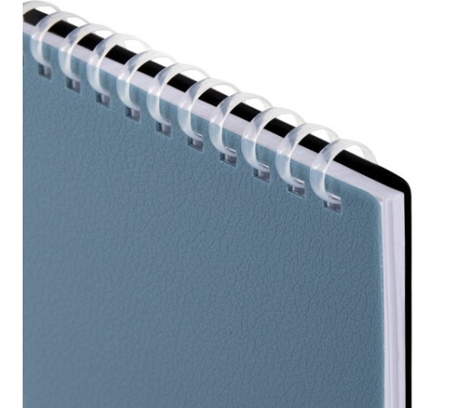 Блокнот МАЛЫЙ ФОРМАТ А6, 60 л., силиконовый гребень, обложка пластик, клетка, BRAUBERG, синий, 117565