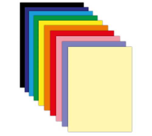 Цветная бумага А4 ТОНИРОВАННАЯ В МАССЕ, 20 листов, 10 цветов, 80 г/м2, BRAUBERG, 210х297 мм, 117612