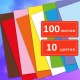 Цветная бумага А4 ТОНИРОВАННАЯ В МАССЕ, 100 листов, 10 цветов, короб, 80 г/м2, FUNSTER (ФАНСТЕР), 210х297 мм, 117617