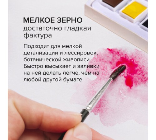 Папка для акварели БОЛЬШАЯ А2, 10 л., 200 г/м2, 400х590 мм, BRAUBERG АКАДЕМИЯ, 