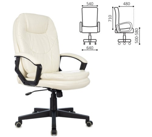 Кресло офисное BRABIX PREMIUM "Trend EX-568", экокожа, бежевое, 532102 Кресло офисное BRABIX PREMIUM "Trend EX-568", экокожа, бежевое, 532102