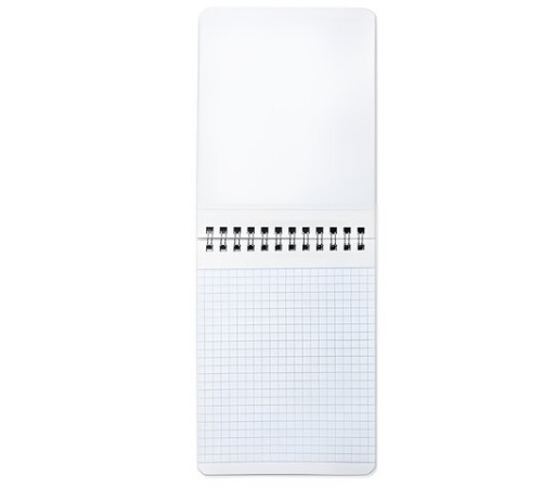 Блокнот МАЛЫЙ ФОРМАТ А6 110х145 мм, 40 л., гребень, лакированная обложка, клетка, HATBER, 