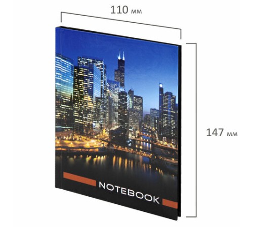 Блокнот МАЛЫЙ ФОРМАТ 110х147 мм, А6, 80 л., твердый, клетка, STAFF, 