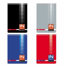 Блокнот А5 146х205 мм, 80 л., гребень, мелованная картонная обложка, клетка, BRAUBERG, 