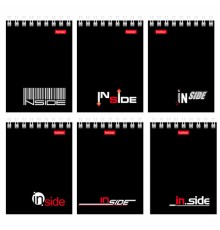 Блокнот МАЛЫЙ ФОРМАТ А7 75х105 мм, 40 л., гребень, картон, клетка, HATBER, 