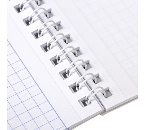 Блокнот МАЛЫЙ ФОРМАТ А6 108х146 мм, 48 л., гребень, мелованная картонная обложка, клетка, ОФИСМАГ, 3 вида, 121832