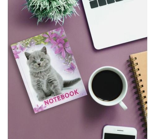 Блокнот МАЛЫЙ ФОРМАТ 110х147 мм, А6, 80 л., твердый, клетка, выборочный лак, BRAUBERG, 