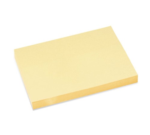 Блок самоклеящийся (стикеры) BRAUBERG, ПАСТЕЛЬНЫЙ, 76х102 мм, 100 листов, желтый, 122691