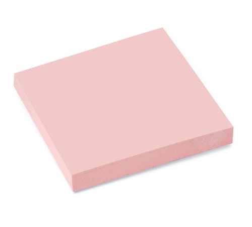Блок самоклеящийся (стикеры) BRAUBERG, ПАСТЕЛЬНЫЙ, 76х76 мм, 100 листов, розовый, 122697