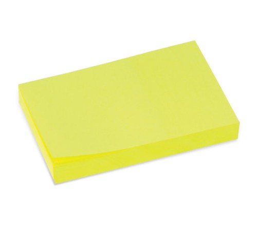 Блок самоклеящийся (стикеры), BRAUBERG, НЕОНОВЫЙ, 76х51 мм, 90 листов, желтый, 122699