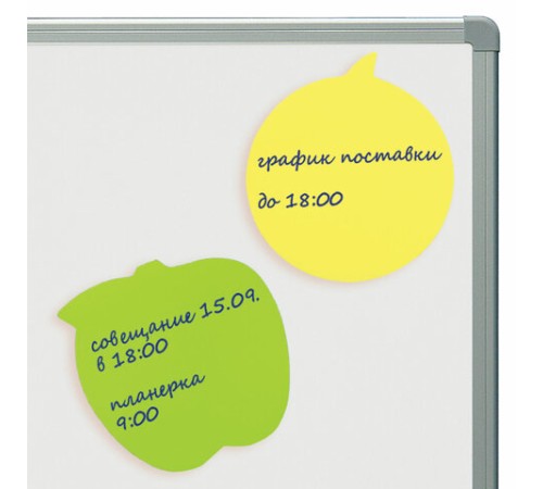 Блок самоклеящийся (стикеры), фигурный BRAUBERG, НЕОНОВЫЙ 