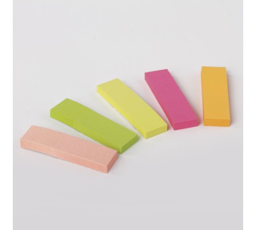 Закладки клейкие неоновые BRAUBERG бумажные, 50х14 мм, 250 штук (5 цветов х 50 листов), европодвес, 122731