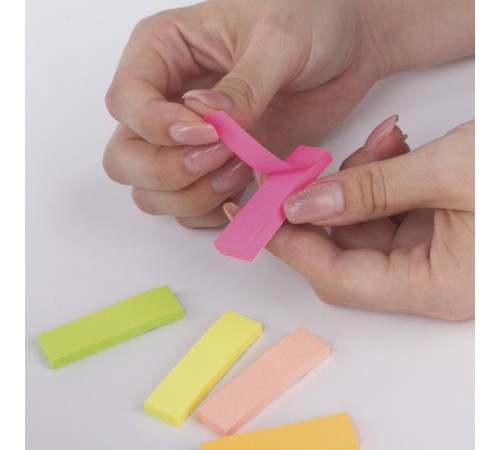 Закладки клейкие неоновые BRAUBERG бумажные, 50х14 мм, 250 штук (5 цветов х 50 листов), европодвес, 122731