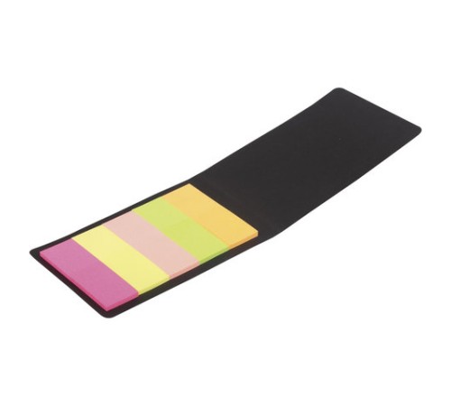 Закладки клейкие неоновые BRAUBERG бумажные, 45х15 мм, 100 штук (5 цветов х 20 листов), в картонной книжке, 122734