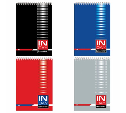 Блокнот БОЛЬШОЙ ФОРМАТ А4 195х297 мм, 80 л., спираль, картон, жесткая подложка, клетка, BRAUBERG, 