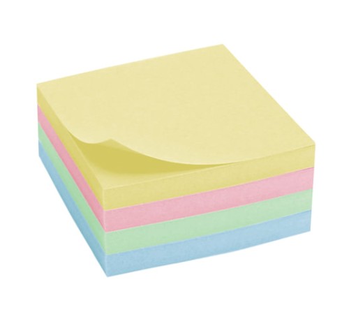 Блок самоклеящийся (стикеры), BRAUBERG, ПАСТЕЛЬНЫЙ, 76х76 мм, 400 листов, 4 цвета, 122856