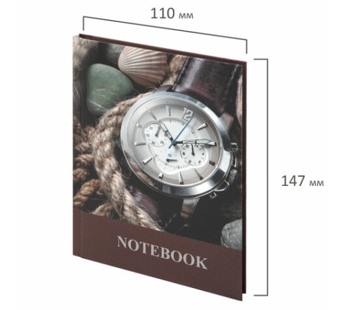 Блокнот МАЛЫЙ ФОРМАТ 110х147 мм, А6, 80 л., твердый, клетка, выборочный лак, BRAUBERG, 