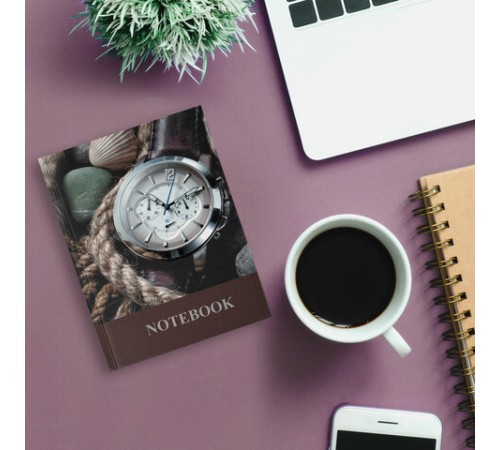 Блокнот МАЛЫЙ ФОРМАТ 110х147 мм, А6, 80 л., твердый, клетка, выборочный лак, BRAUBERG, 