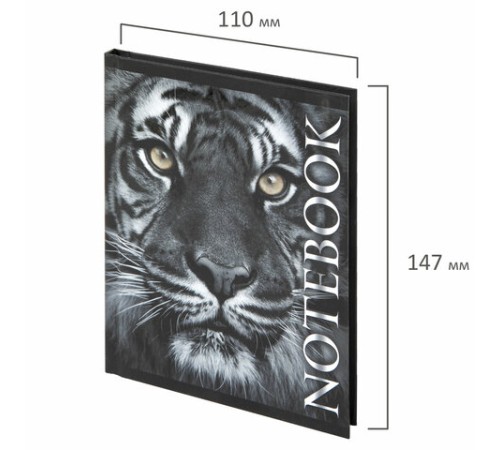 Блокнот МАЛЫЙ ФОРМАТ 110х147 мм, А6, 80 л., твердый, клетка, выборочный лак, BRAUBERG, 