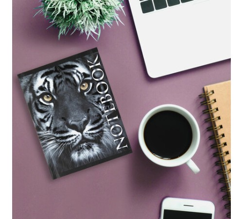 Блокнот МАЛЫЙ ФОРМАТ 110х147 мм, А6, 80 л., твердый, клетка, выборочный лак, BRAUBERG, 