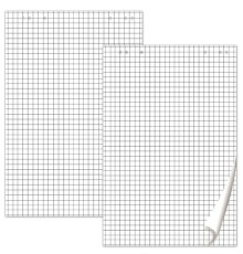 Блокноты для флипчарта ПЛОТНЫЕ 80 г/м2, BRAUBERG, 67,5х98 см, КОМПЛЕКТ 5 шт., 20 л., клетка, 124097