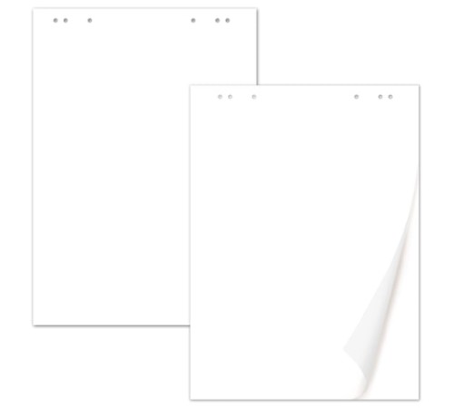 Блокноты для флипчарта ПЛОТНЫЕ 80 г/м2, BRAUBERG, 67,5х98 см, КОМПЛЕКТ 5 шт., 20 л., чистые, 124098