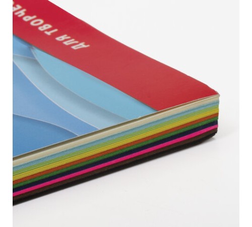 Цветная бумага А4 ТОНИРОВАННАЯ В МАССЕ, 100 листов 10 цветов, склейка, 80 г/м2, BRAUBERG, 210х297 мм, 124715